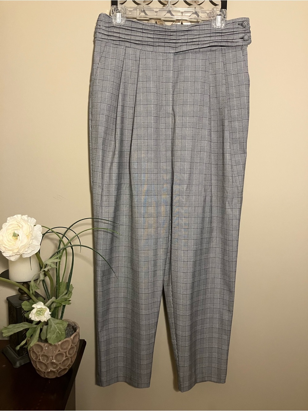 Cinq a Sept Serenity Straight-Leg  Plaid  Pants